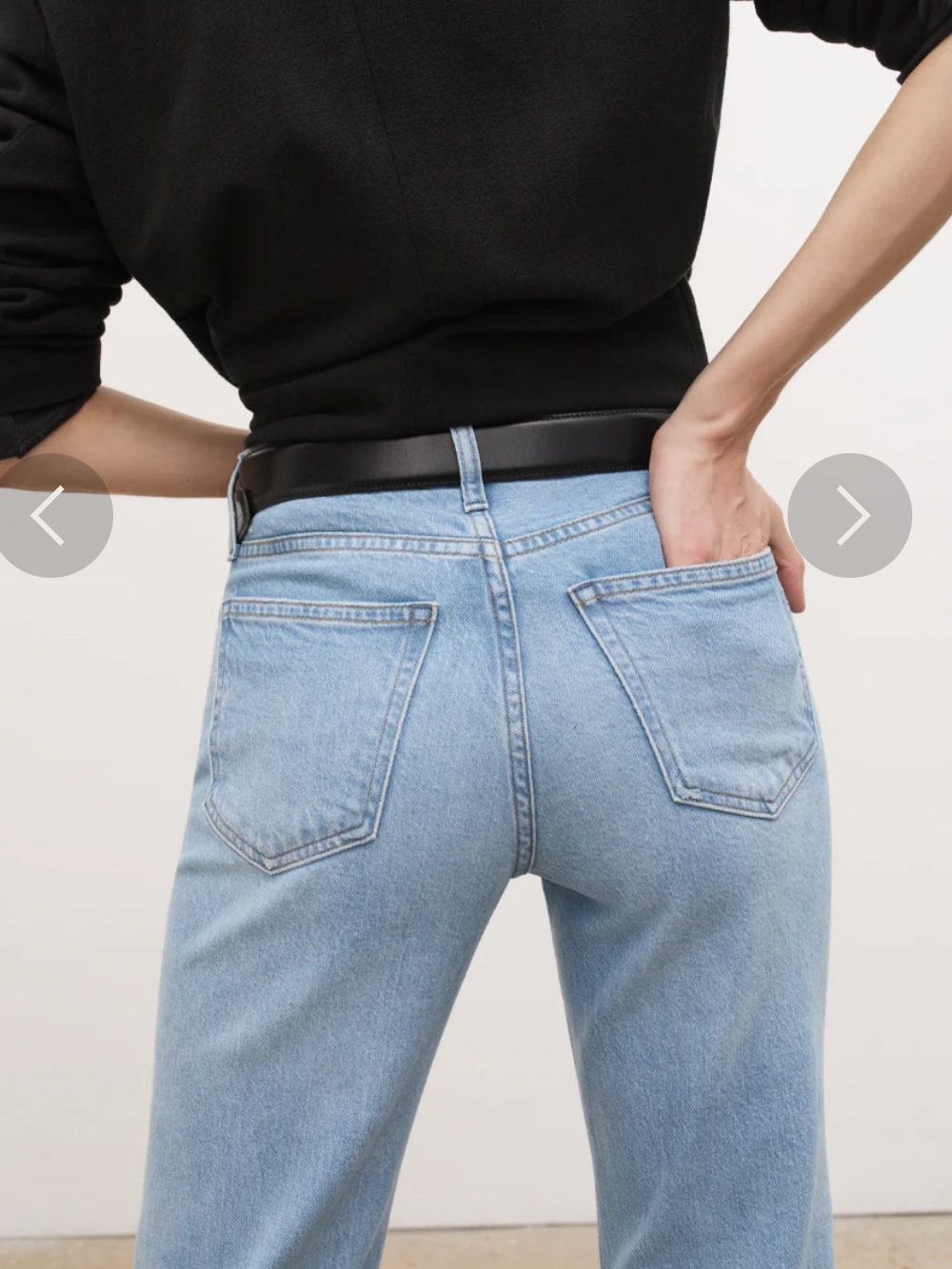 AYR The Roadie Light Blue High-Rise Straight Jeans - Picture 6 of 9